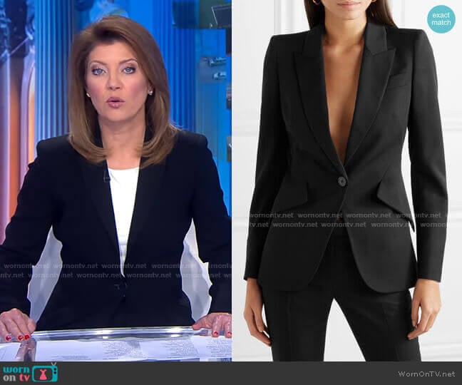 Wornontv Norahs Black Blazer On Cbs Evening News Norah O Donnell