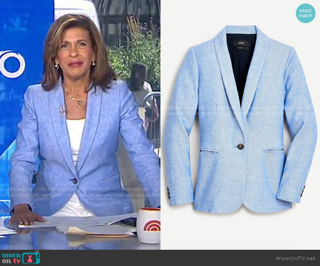 WornOnTV Hodas Light Blue Blazer On Today Hoda Kotb Clothes And