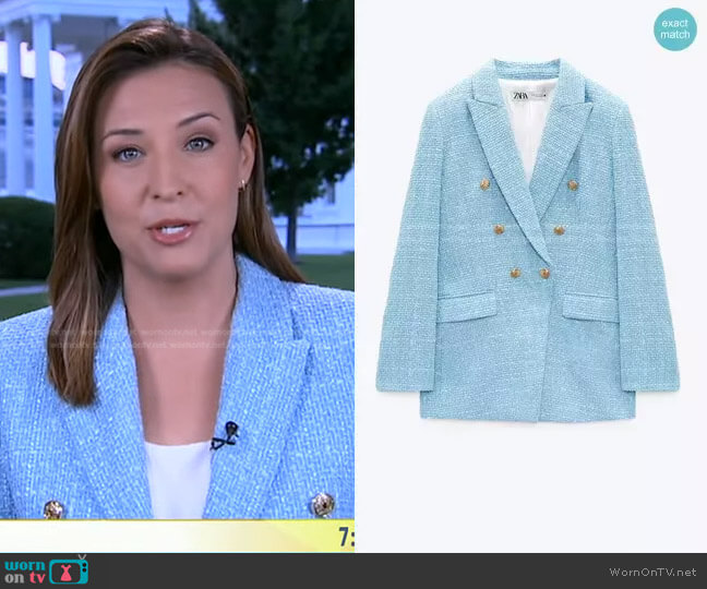 Wornontv Marys Blue Tweed Blazer On Good Morning America Mary Bruce