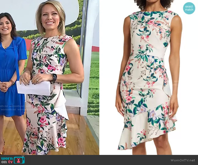 Wornontv Dylans White Floral Ruffle Hem Dress On Today Dylan Dreyer