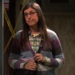 Amy’s purple stripe cardigan on The Big Bang Theory