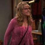 Bernadettes pink ruffle cardigan on The Big Bang Theory