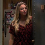 Penny’s black and red top on The Big Bang Theory