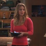 Penny’s red bolero top on The Big Bang Theory