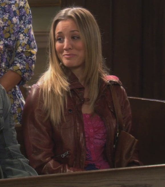 Penny's brown leather jacket on The Big Bang Theory