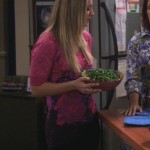 Penny’s pink flower top on The Big Bang Theory