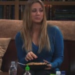 Penny’s teal blue sweater on The Big Bang Theory