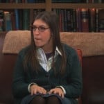 Amy’s green knit cardigan on The Big Bang Theory