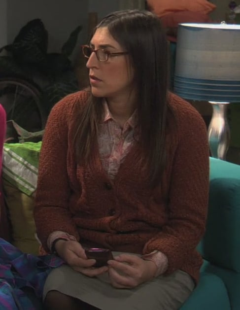 Amy's brown sweater on The Big Bang Theory