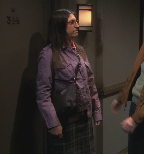 Amy's purple jacket on The Big Bang Theory