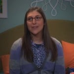 Amy’s purple and grey striped cardigan on The Big Bang Theory