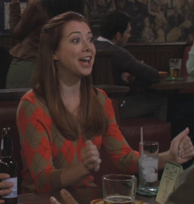 Lily's orange argyle sweater on How I met your mother