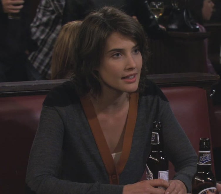 Robin's grey and yellow cardigan on How I met your mother