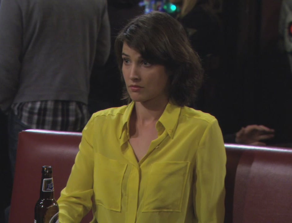 Robin's yellow button up blouse on How I met your mother