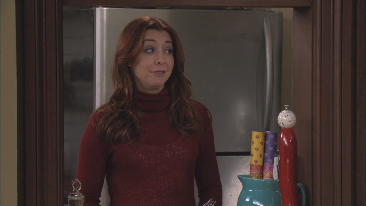 Lily's red turtleneck top on How I met your mother
