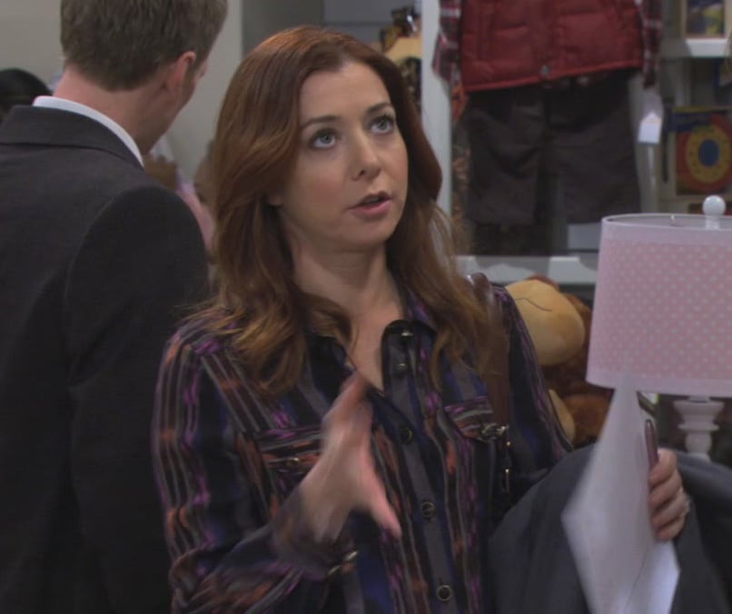 Lily's striped longsleeve shirt dress on How I met your mother