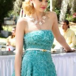 Lemons turquoise blue strapless dress on Hart of Dixie