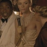 Lemon’s pearl necklace and fascinator at the turtle race on Hart of Dixie
