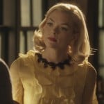 Lemon’s yellow frill blouse with black necklace on Hart of Dixie