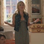 Alex’s floral maxi dress with denim vest on Happy Endings