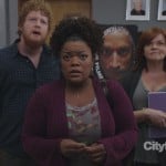 Shirley’s purple knit cardigan on Community