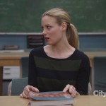 Britta’s navy stripe sweater on Community