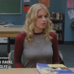 Britta’s maroon sleeve shirt on Community
