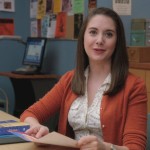 Annie’s orange cardigan on Community