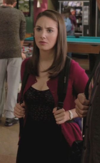 Annie's maroon cardigan on Community