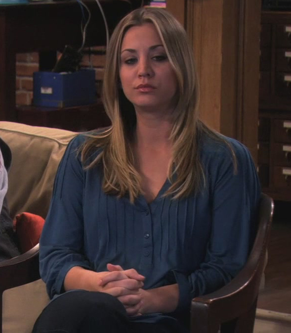Penny's blue blouse on The Big Bang Theory