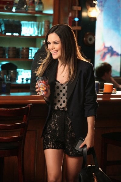 Zoe's polka dot blouse and lace shorts on Hart of Dixie