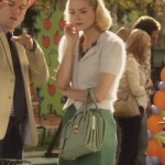 Lemon’s white fluffy cardigan and green handbag on Hart of Dixie