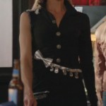 Jane’s black silver bow dress on Happy Endings
