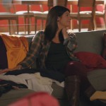 Penny’s blue and orange check shirt on Happy Endings