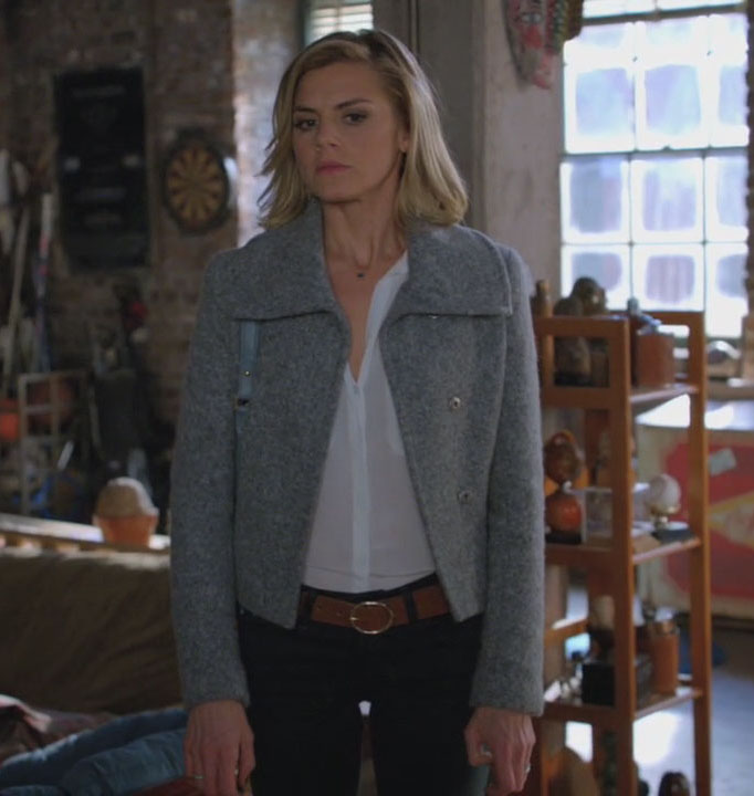 Jane's grey jacket on Happy Endings