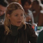 Alex’s brown leather jacket on Happy Endings