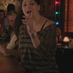 Penny’s stripe off shoulder top on Happy Endings