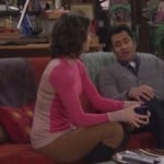 Robin’s pink sweater with cream back on How I Met Your Mother