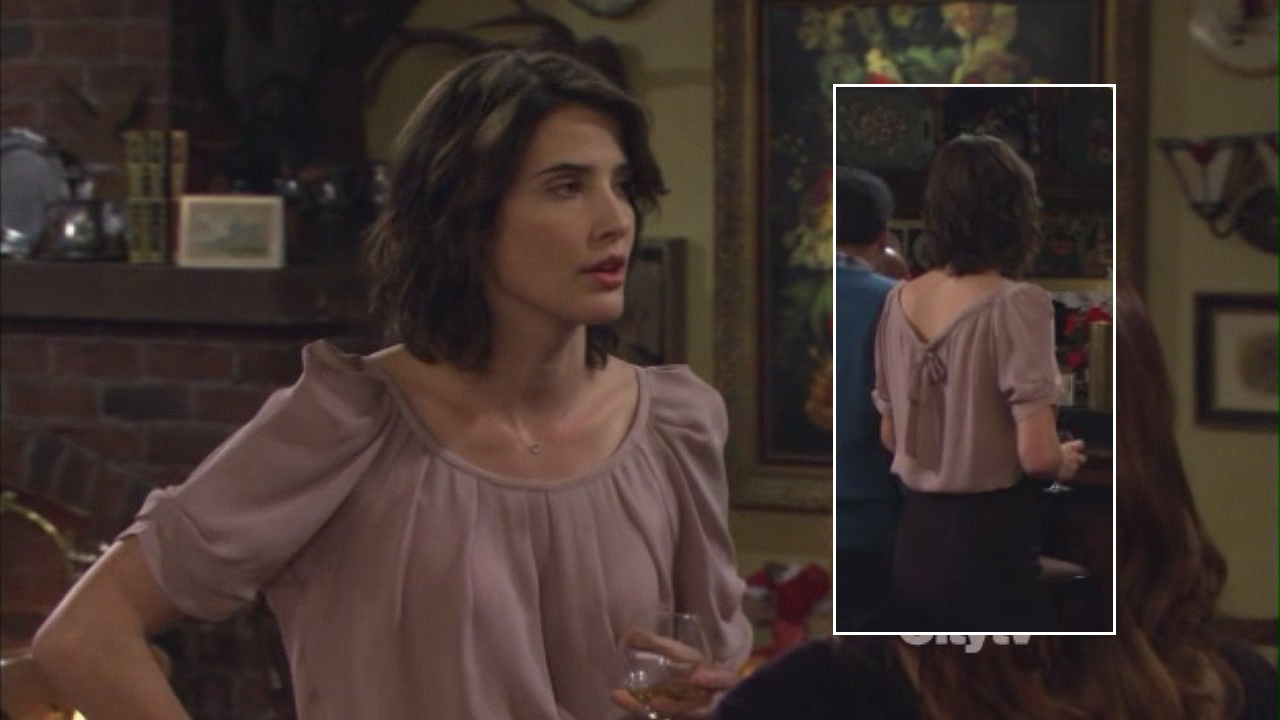 Robin’s blouse with pussybow on the back on How I Met Your Mother
