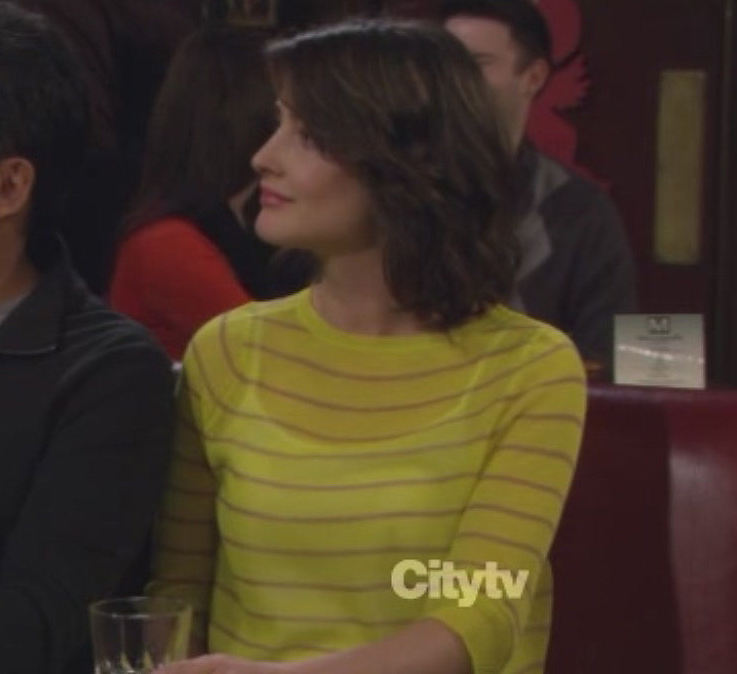 Robin’s yellow striped top on How I Met Your Mother