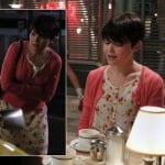 Mary’s floral dress and coral cardigan on Once Upon A Time