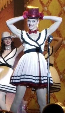 Lemon's black and white pleated dress on Hart of Dixie