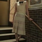Lemon’s cream outfit with bow tie and red heels on Hart of Dixie