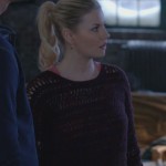 Alex’s purple crochet top on Happy Endings