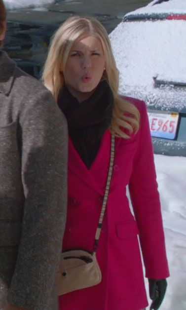 Alex's hot pink coat on Happy Endings