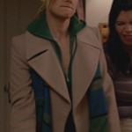 Jane’s blue and green scarf on Happy Endings