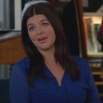 Penny’s cobalt blue blouse on Happy Endings