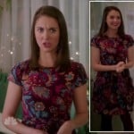 Annie’s purple and pink floral print dress on Community