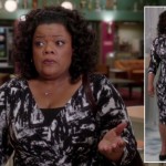 Shirley’s black and white wrap dress on Community