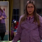 Amy’s purple jacket and plaid skirt on The Big Bang Theory